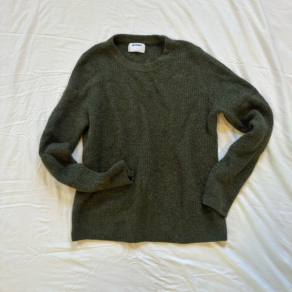 Old Navy Forest Green Crew Neck Sweater Medium